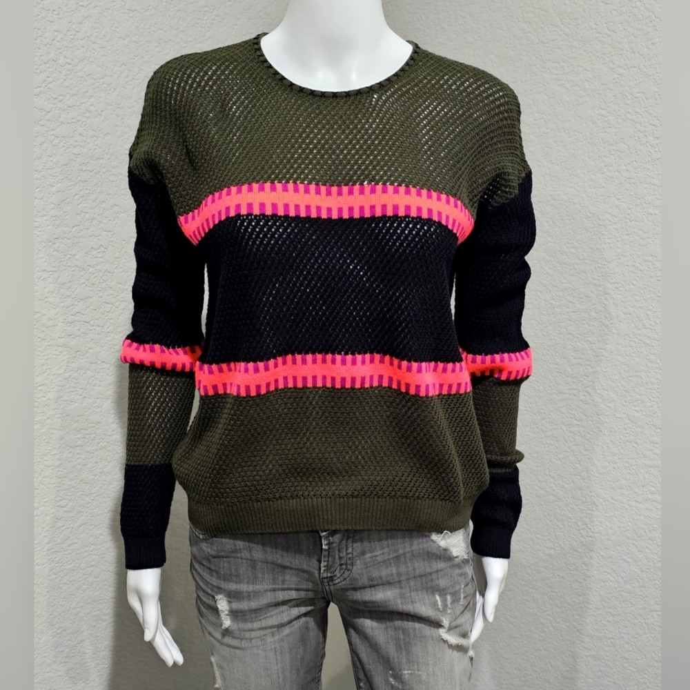 LISA TODD XOX kale green knit sweater